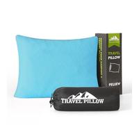 PEUJEW Petit oreiller en mousse à mémoire de forme déchiquetée, oreiller de camping oreiller de voyage - Compressible moyennement ferme, housse respirante, idéal pour la randonnée avec sac à dos