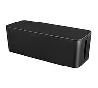 Peukerty BoîTe de Gestion des Câbles, BoîTe de Rangement des Fils, UtiliséE pour Cacher la Multiprise, AdaptéE à/Au Bureau (Noir)