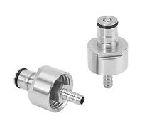 Peukerty Lot de 2 bouchons de carbonation en acier inoxydable 304 5/16 barre, type Ball Lock Type, Fit Soft Drink PET Bouteilles, Homebrew Kegging