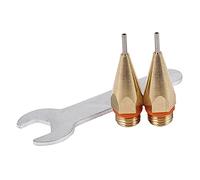 Peukerty Lot de 2 buses de colle thermofusible de 1 mm de diamètre avec buse en cuivre de 1 x 40 mm