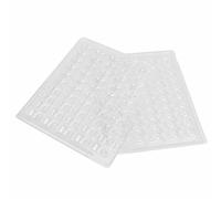 Peukerty Lot de 4 plateaux de rangement refermables en PET transparent pour 50 macarons par lot