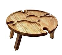 Peukerty Petite table de pique-nique portable pliable en bois pour l'extérieur, camping et camping
