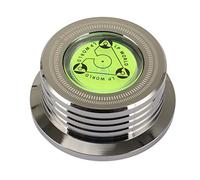 Peukerty Stabilisateur universel 50 Hz pour tourne-disque vinyle LP avec niveau de serrage en alliage d'aluminium, noir