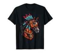 Peuple autochtone américain de la Tribu des Horse Feather T-Shirt Graphique avec Valeur