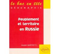 Peuplement et territoire en Russie - Joseph Martinetti - Ellipses - Livre