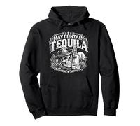 Peut contenir de la Tequila Funny Mexican Party Skull Cinco De Mayo Sweat à Capuche