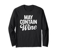 Peut contenir du vin - Amusant Jour de consommation Manche Longue