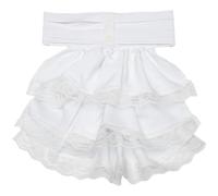 Peut démonter le collier artificiel, Faux col détachable unisexe for pulls, noir blanc, taille 28 cm x 44 cm(White)