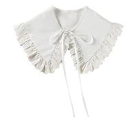 Peut démonter le collier artificiel, Faux Col en Coton Blanc 2 Pièces