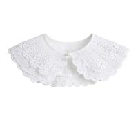 Peut démonter le collier artificiel, Faux Col Lot De 2 Blanc Décolleté 42cm