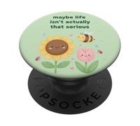 Peut-être Que la Vie n'est Pas Vraiment Cette Abeille Mignonne sérieuse PopSockets PopGrip Adhésif