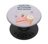 Peut-être Que la Vie n'est Pas Vraiment si sérieuse Kawaii PopSockets PopGrip Adhésif