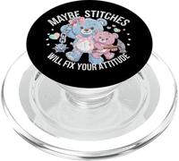 Peut-être Que Les Coutures Vont corriger Votre Attitude Ours Mignons PopSockets PopGrip pour MagSafe