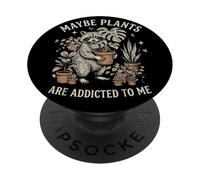 Peut-être Que Les Plantes sont accros à Moi Raccoon Gardener Retro PopSockets PopGrip Adhésif