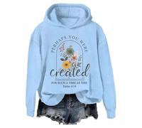 Peut-être que vous avez été créé pour une telle période que ce sweat à capuche peut-être que vous avez été créé pour un tel moment que ce sweat-shirt, Bleu (Carolina blue), L