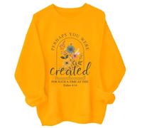 Peut-être que vous avez été créé pour une telle période que ce sweat à capuche peut-être que vous avez été créé pour un tel moment que ce sweat-shirt, Jaune-1., XL