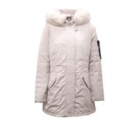 Peuterey - Doudoune avec Bordure en Fourrure Véritable - Femme - Vestes - Beige - Taille: 48 FR