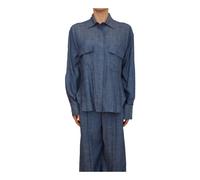 Peuterey - Gerard De Oversize Shirt - Femme - Blouses et Chemises - Bleu - Taille: 42 FR