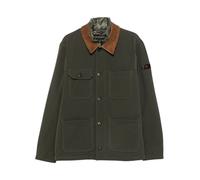Peuterey - Manteau avec col en velours côtelé et poches plaquées - Homme - Vestes - Vert - Taille: L