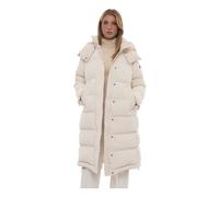Peuterey - Veste Longue Matelassée avec Capuche Amovible - Femme - Manteaux - Beige - Taille: 40 FR