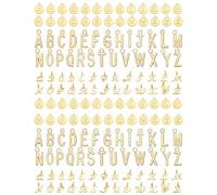PEUTIER 156pcs Lettres et Initiales en Alliage de A à Z, Breloques Alphabet Tendance pour Bracelets Colliers, Fabrication de Bijoux, Cadeau