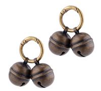PEUTIER 2pcs Clochette pour Chien, Extra Fortes pour Chat Collier de Chien Cuivre Breloques de Collier avec Clip Rapide Clochettes pour Chien Traqueur d'Animaux de Compagnie