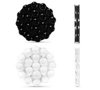 PEUTIER 2pcs Support de Téléphone à Ventouse Double Face, 70x8,3mm Rond, Silicone Autocollant, Compatible avec les Smartphones, pour Téléphones Mobiles (Noir + Blanc)