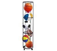 PEUTIER 3 Couches Support de Balle Vertical de Garage, Support de Rangement pour Basket-Ball Présentoir de Balle Support de Balle de Gymnastique pour Garage, ne Prend pas Beaucoup de Place