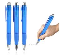 PEUTIER 3 Pièces Stylos Gros Lourds, 20cm Stylos Jumbo Gras Surdimensionné Stylo Lesté pour Écrire en Douceur Outil d'Écriture Géant pour l'École et le Bureau (Bleu)