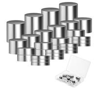 PEUTIER 30 Pièces Poids de Voiture pour Pinewood Derby, 148.83g Tungsten Weight 4 Tailles Contrepoids Cylindrique de Voiture pour Accélérer Votre Voiture