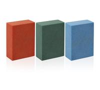 PEUTIER 3pcs 5x4x2cm Pierre Abrasive en Caoutchouc Gommeux, Pierre Gommeuse de Snowboard Pierre de Ski de Snowboard pour Enlever Les Bavures (Bleu Grain 60, Vert Grain 120, Rouge Grain 240)