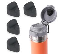 PEUTIER 4 Pièces Bouchon Anti Déversement pour Stanley Quick FILP GO 24oz 36oz, Anti-Déversement Bouchon de Rechange Pièces Bouchon de Bouche de Bouchon de Bouteille Joint Bouchon en Silicone (Noir)
