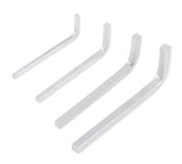 PEUTIER 4pcs Jeu de Clés à Tête Carrée, 3mm 4mm 5mm 6mm Clé en Forme de L en Acier Au Chrome Vanadium, Fiables, Coudées pour Vis à Trou de Poche