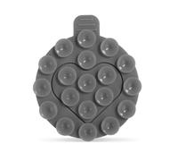 PEUTIER Support de Téléphone à Ventouse, Support Téléphone Silicone Double Face Poignée Téléphone Ronde Collante Conception Forme Cour Accessoires Smartphone pour Surface Plane Miroir (Gris Foncé)
