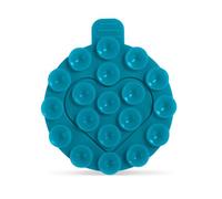 PEUTIER Support de Téléphone à Ventouse, Support Téléphone Silicone Double Face Poignée Téléphone Ronde Collante Conception Forme Cour Accessoires Smartphone pour Surface Plane Miroir (Bleu)