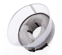 PEUZ Collerette Gonflable pour Chien - Anti-fuite Réglable Tour de Chien 58-65cm, Collier de Protection Confortable après OP - Gris XL