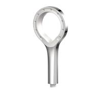 PEVAVFZMMY Pommeau de douche 125 mm, grand panneau, anneau en forme de cœur, jet puissant, grand débit, mitigeur de douche for effet pluie, accessoires de salle de bain pommeau de douche(Silver Shower