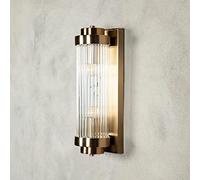 Pevfeciy Applique Murale LED Dimmable Lampe Murale Doré en Cristal Éclairage mural pour Salon, Chambre, Escalier, Couloir, 3000K/4500K/6500K, 12W, H-40cm