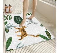 Pevfeciy Tapis antidérapant Douche 80x100 cm Motifs Magnifiques Tapis de Douche antidérapant PVC Doux et Confortable Haute perméabilité à l'eau