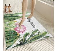 Pevfeciy Tapis de Douche antidérapant 100x130 cm Motifs Magnifiques Tapis antidérapant Douche PVC Doux et Confortable Haute perméabilité à l'eau