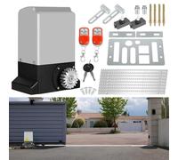 Peviasot Actionneur de portail coulissant, 550 W, fonction de fermeture automatique, entraînement de portail battant avec 2 télécommandes, rail d'ouverture de portail, jusqu'à 1200 kg, portée de la