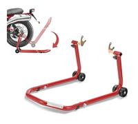 Peviasot Béquille de montage arrière de moto, béquille de moto, levage de moto arrière, élévateur de montage en acier, largeur réglable, travaux de maintenance/montage pour motos jusqu'à 300 kg, rouge