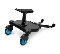Peviasot Buggy Board avec siège, planche de covoiturage, poussette universelle, marchepied pour 2 à 6 ans, planche Kiddy avec siège amovible, roues à 360 °, antidérapante (bleu)