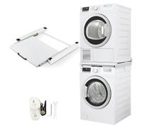 Peviasot Cadre intermédiaire pour sèche-linge - Kit empilable pour machine à laver et sèche-linge avec fond extensible, cadre de connexion universel pour machine à laver et sèche-linge