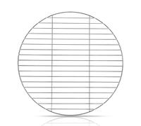 Peviasot Grille de barbecue, ronde, en acier inoxydable 304, 55 cm, stable, fil de 6 mm, plate, argent, grille de rechange pour barbecue au charbon de bois, barbecue sphérique et barbecue de jardin