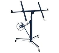 Peviasot Lève-plaque pliable XXL 132 à 335 cm - Hauteur de travail réglable en hauteur - Charge maximale : 68 kg - Largeur du bras de charge maximale : 294 cm - Lève-plaque professionnelle stable avec