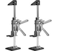 Peviasot Lot de 2 élévateurs de charge pour meubles, abaissement fin, 200 | aluminium, acier au carbone et acier inoxydable, hauteur totale 38,3 cm, poids unique 950 g, base 90 x 80 x 4 mm