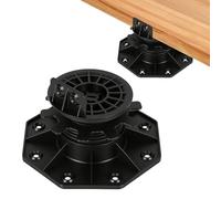 Peviasot Lot de 70 plots de terrasse réglables en hauteur - 40 à 70 mm - Avec compensation de pente - 5 % - Pour sous-structure de terrasse en bois, WPC et pierre