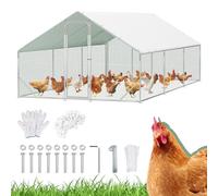 Peviasot Poulailler enclos en liberté 3 x 6 x 2 m avec serrure de sécurité et bâche PE colorée imperméable, nettoyage rapide, enclos en liberté pour poules, cage à oiseaux, petits animaux et plantes