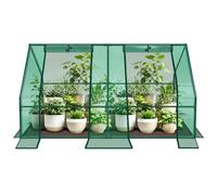 Peviasot Serre d'hiver pour plantes - 180 x 90 x 90 cm - Protection contre le gel - Style toit incliné - Serre avec film grillagé - Jardinière surélevée avec couvercle - Maison de culture pour jardin